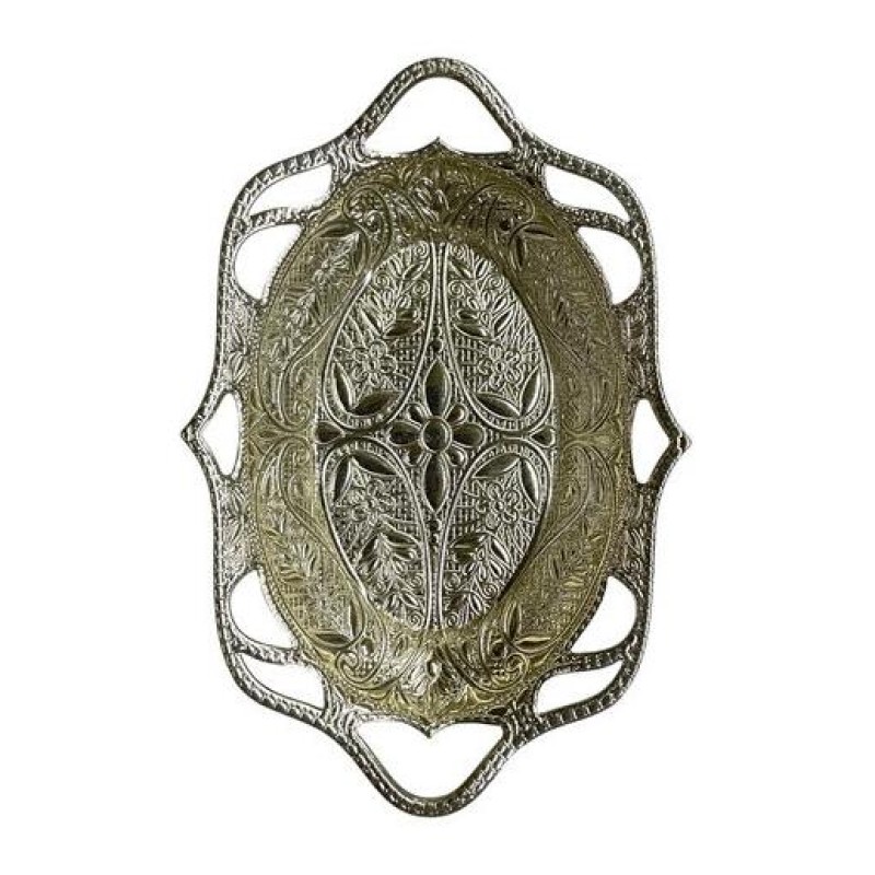 Oval Hurmalık Metal - Gümüş