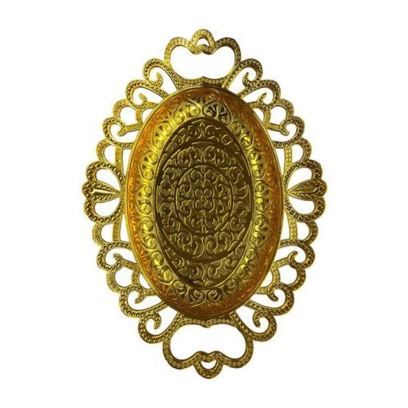 Büyük Boy Dantel Hurmalık Metal - Gold