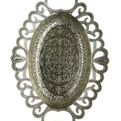 Büyük Boy Dantel Hurmalık Metal - Gümüş