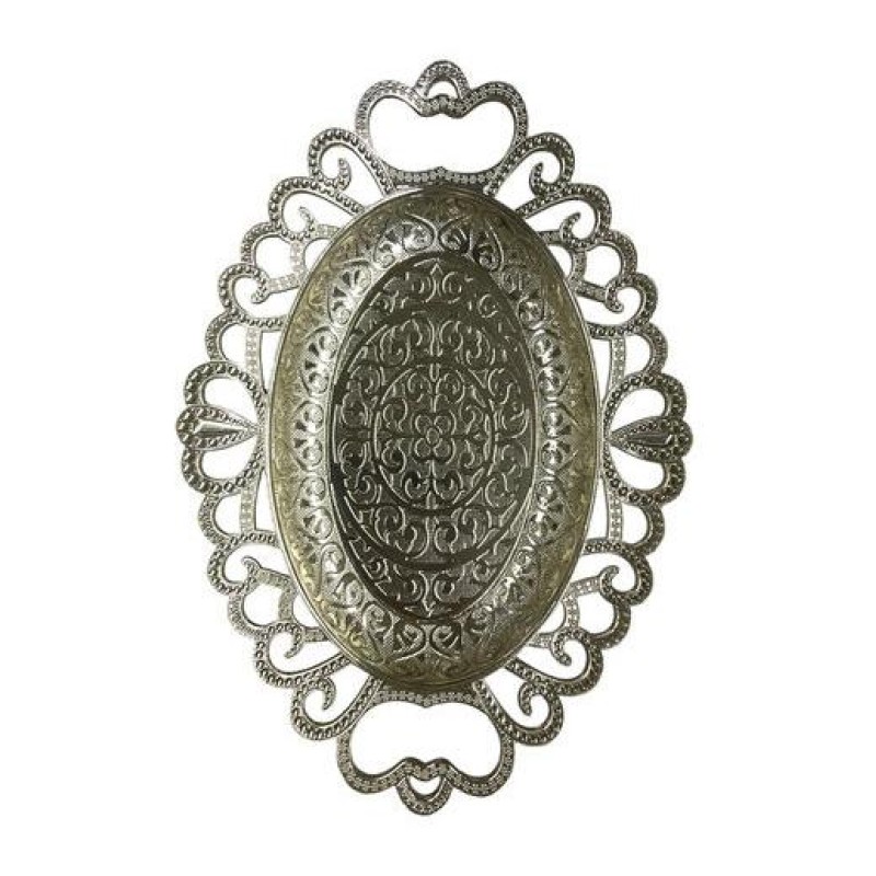 Büyük Boy Dantel Hurmalık Metal - Gümüş