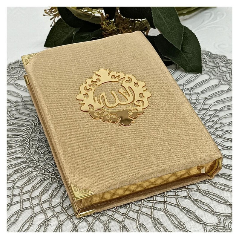Kuranı Kerim Şantuk Kumaş Kaplı Kapiçino - Çanta Boy