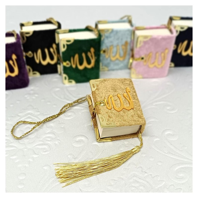 Mini Kuranı Kerim Kadife Kaplı - Kapicino