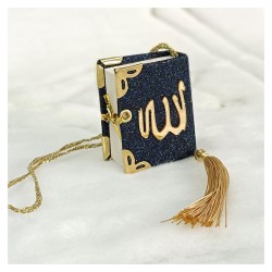 Mini Kuranı Kerim Sim Kaplamalı - Lacivert