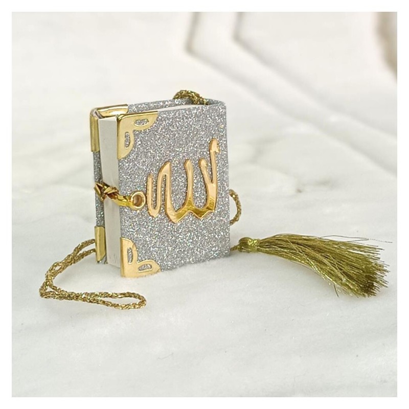 Mini Kuranı Kerim Sim Kaplamalı - Gri