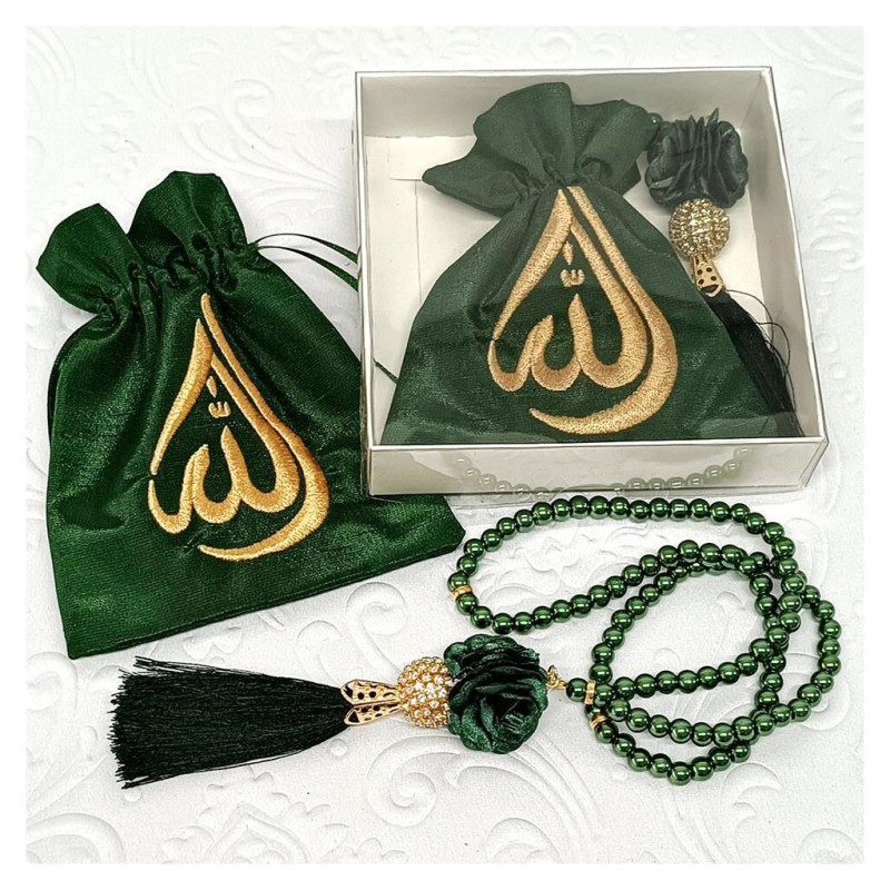 Hediyelik tesbih Keseli Yeşil