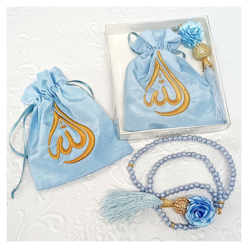 Hediyelik tesbih Keseli Mavi