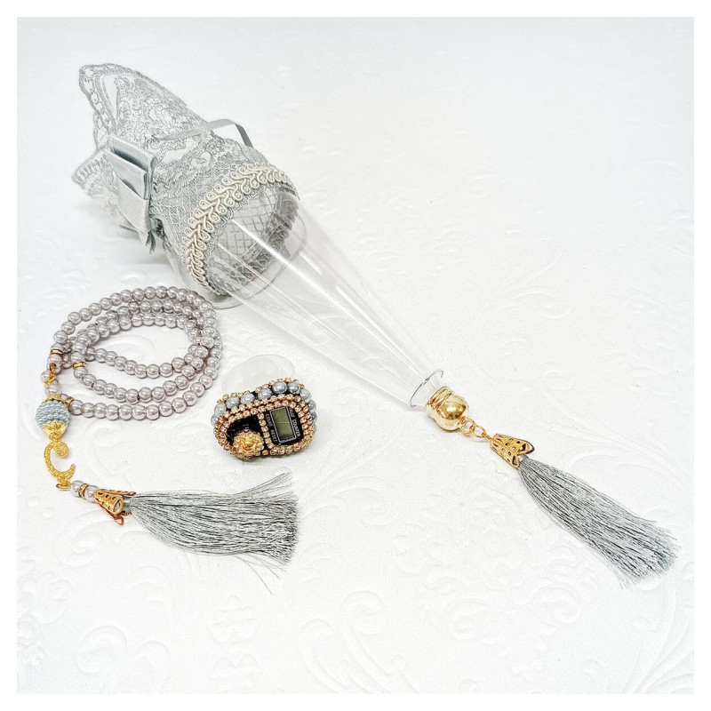 Hediyelik tesbih Ve Zikirmatik Seti Külahlı - 6 Adet