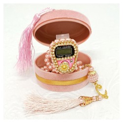 Hediyelik tesbih Ve Zikirmatik Seti Pudra - 10 Adet