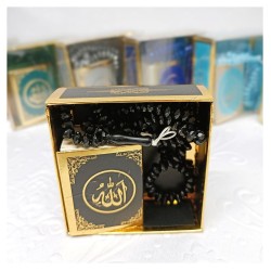 Hediyelik tesbih Ve Mini Kuran Seti Siyah - 6 Adet
