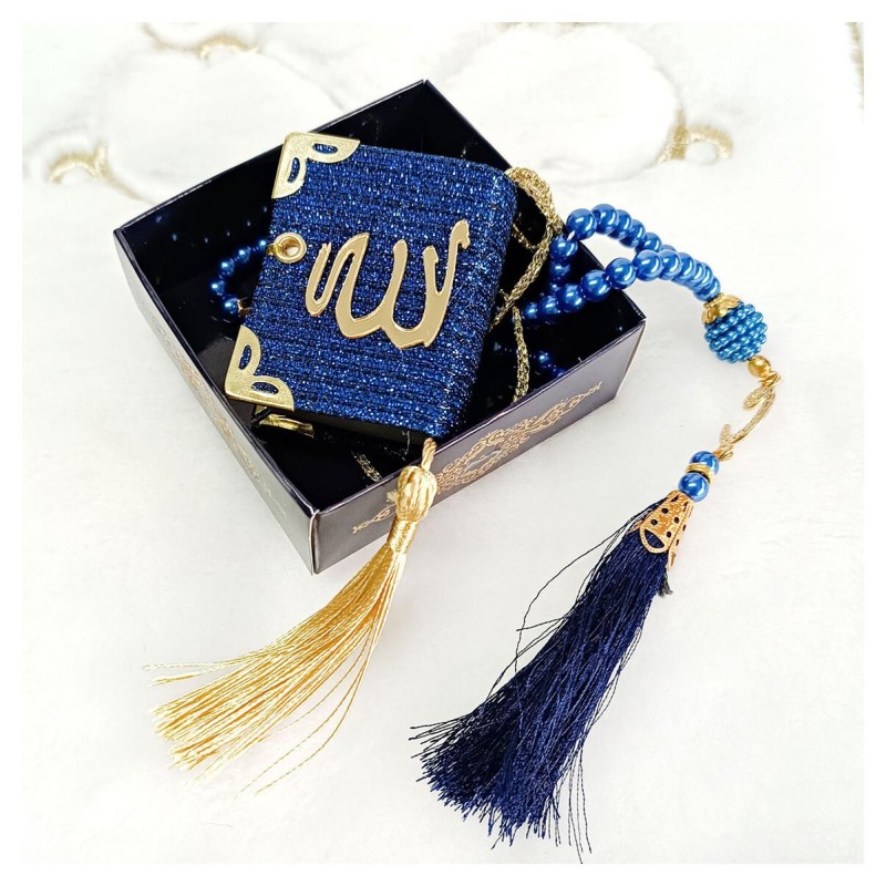 Hediyelik tesbih Ve  Kuran Seti Saks - 6 Adet