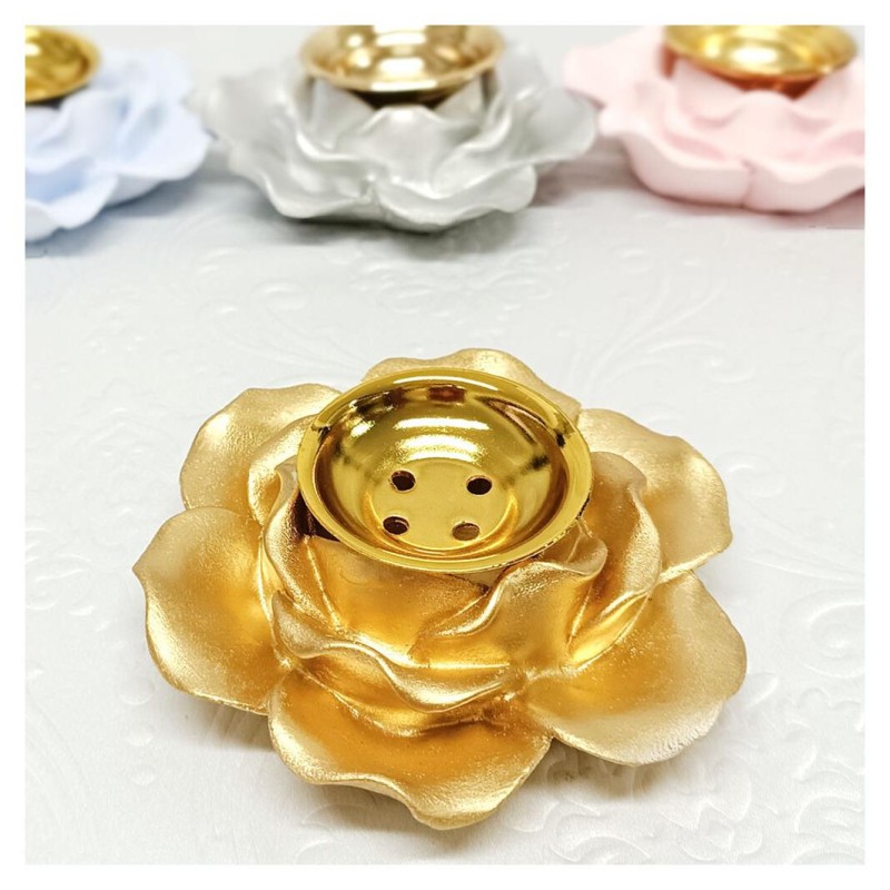 Hediyelik Buhurdanlık Kokulu Taş Gold