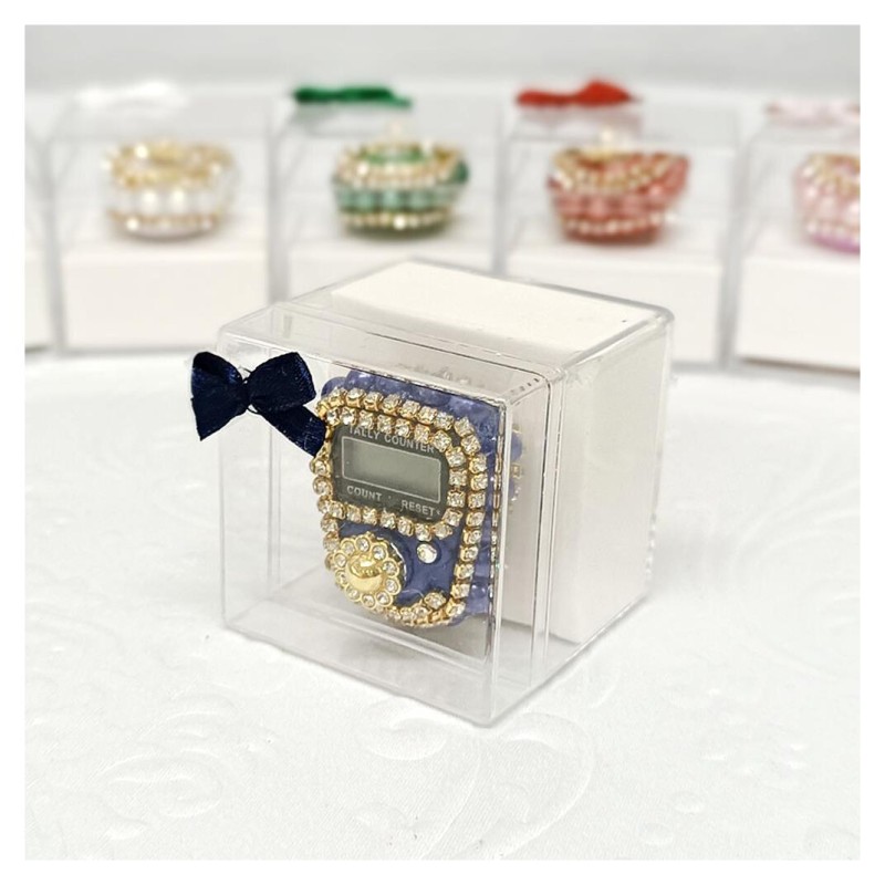 Hediyelik Taşlı Zikirmatik Lacivert - 12 Adet 