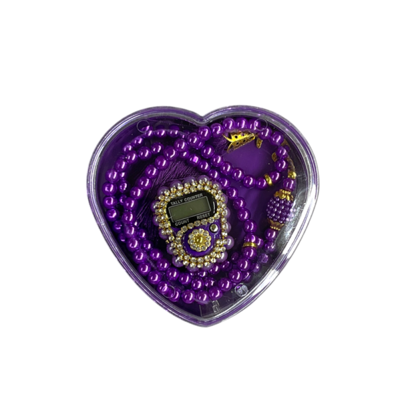 Kalpli̇ Kutulu Set Tesbi̇h Zi̇ki̇rmati̇k - Mor