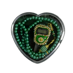 Kalpli̇ Kutulu Set Tesbi̇h Zi̇ki̇rmati̇k - Yeşil