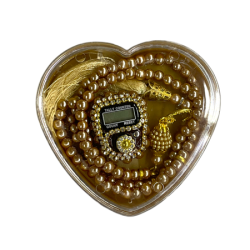 Kalpli̇ Kutulu Set Tesbi̇h Zi̇ki̇rmati̇k - Gold