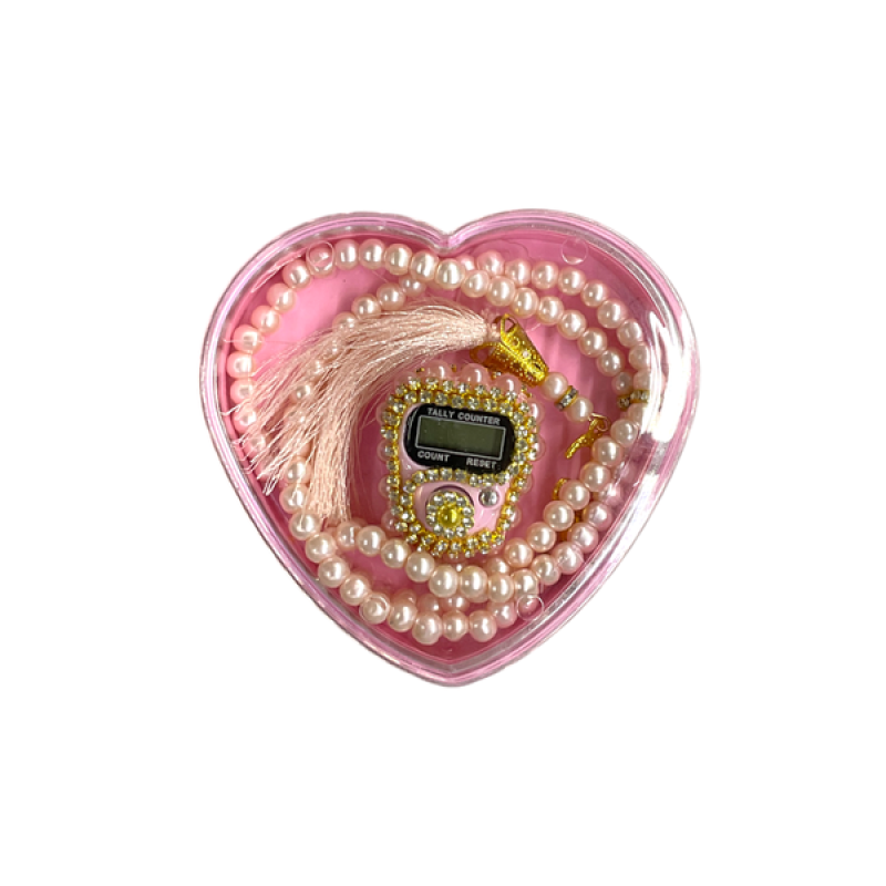 Kalpli̇ Kutulu Set Tesbi̇h Zi̇ki̇rmati̇k - Pembe