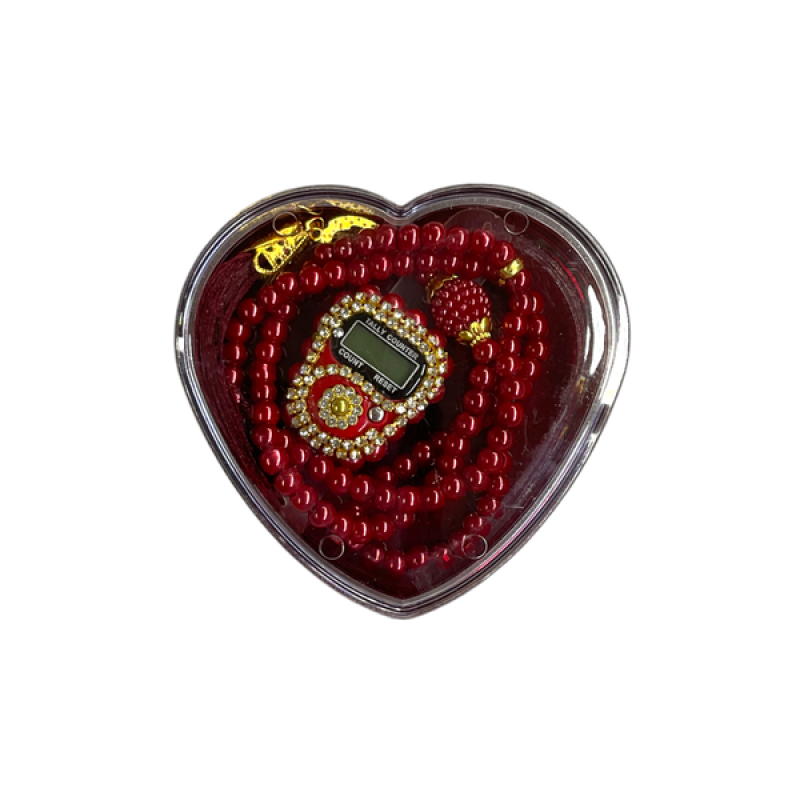 Kalpli̇ Kutulu Set Tesbi̇h Zi̇ki̇rmati̇k - Bordo