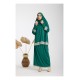 Namaz Elbisesi -  Güpürlü 2 Parça - Yeşil