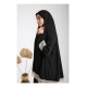 Namaz Elbisesi -  Güpürlü 2 Parça - Siyah