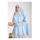 Namaz Elbisesi -  Güpürlü 2 Parça - Mavi