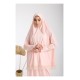 Namaz Elbisesi -  Güpürlü 2 Parça - Pudra