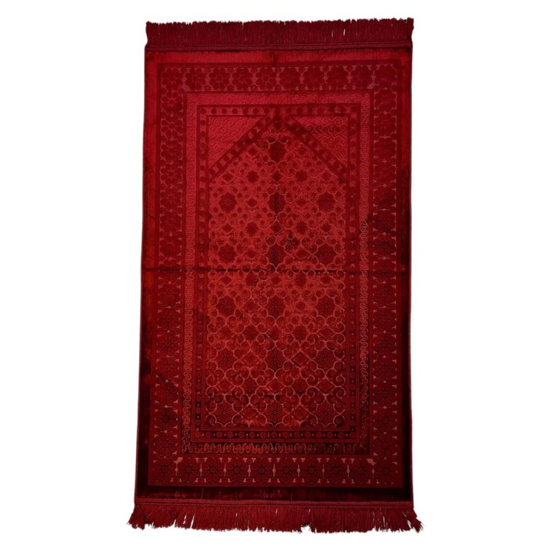 Lüks Kadife Seccade - Bordo 