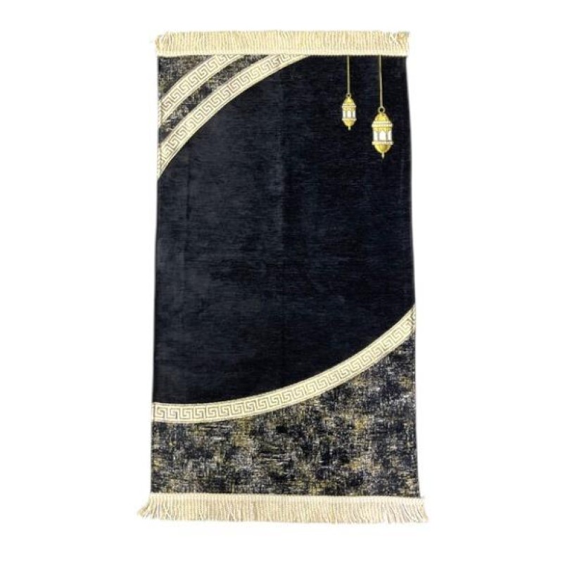 Astarlı Şönil Seccade  - Siyah