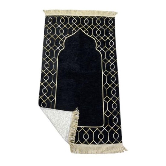 Astarlı Şönil Seccade 700 Gr - Siyah