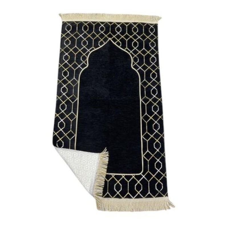 Astarlı Şönil Seccade 700 Gr - Siyah