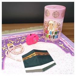 Hediyelik Astarlı Seccade Kız Çocuk Seti 210 Gr - Seccade Tesbih