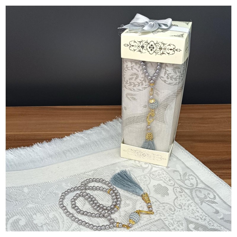 Hediyelik Seccade Set 200 Gr Kutulu - Seccade Tesbih