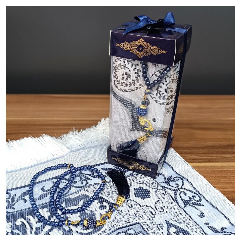 Hediyelik Seccade Set 200 Gr Kutulu - Seccade Tesbih