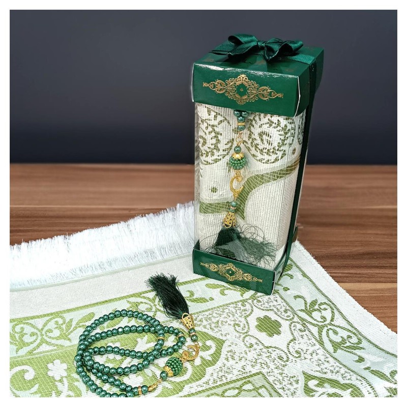 Hediyelik Seccade Set 200 Gr Kutulu - Seccade Tesbih