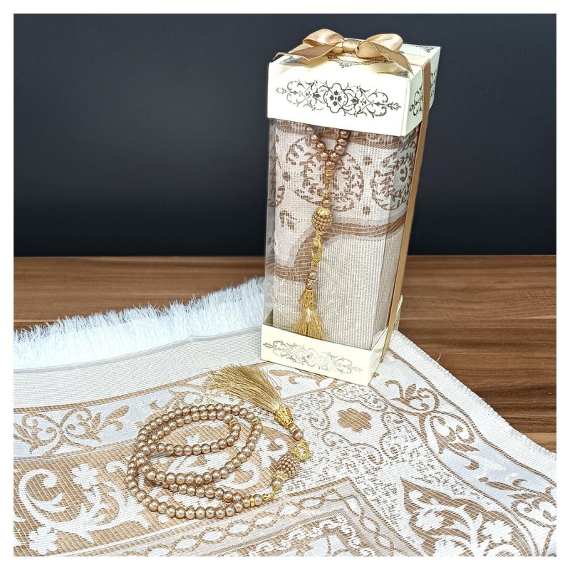 Hediyelik Seccade Set 200 Gr Kutulu - Seccade Tesbih