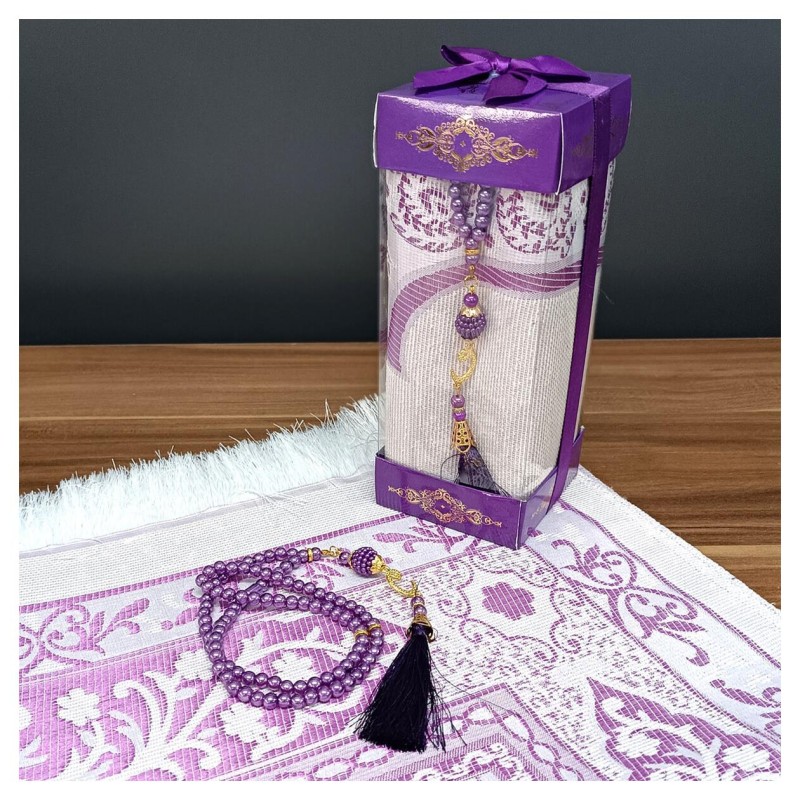 Hediyelik Seccade Set 200 Gr Kutulu - Seccade Tesbih