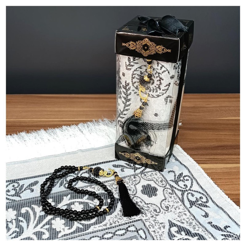 Hediyelik Seccade Set 200 Gr Kutulu - Seccade Tesbih