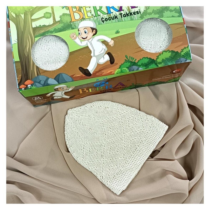 Çocuk Takke Bej - 24 Adet