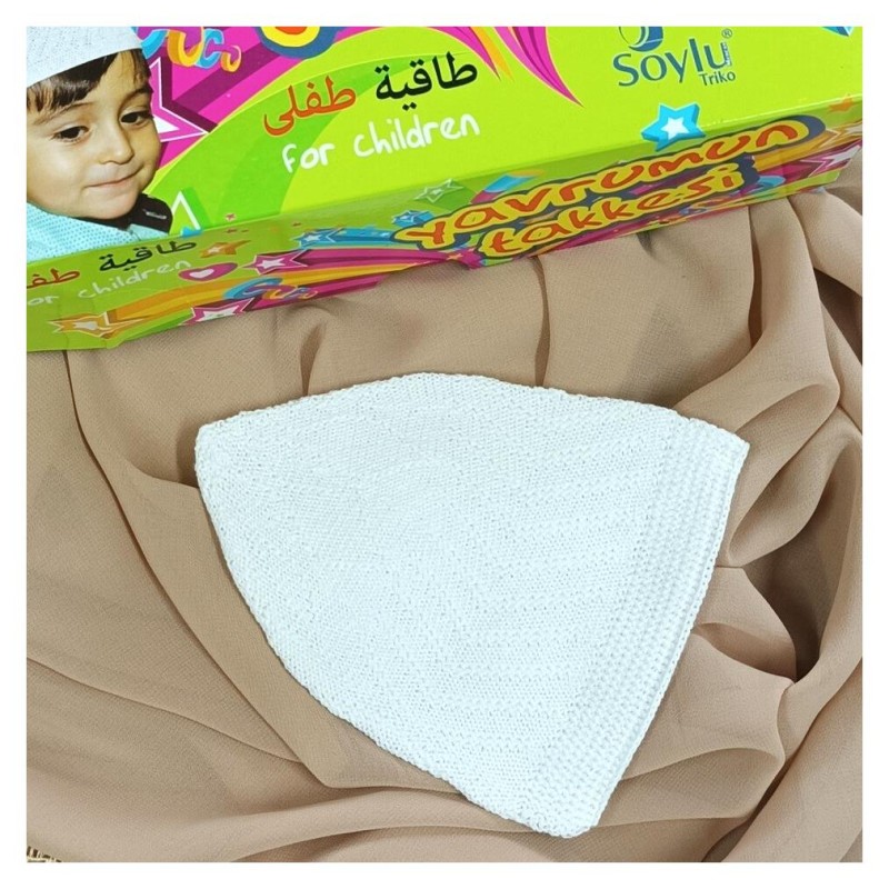 Çocuk Takke Beyaz - 24 Adet