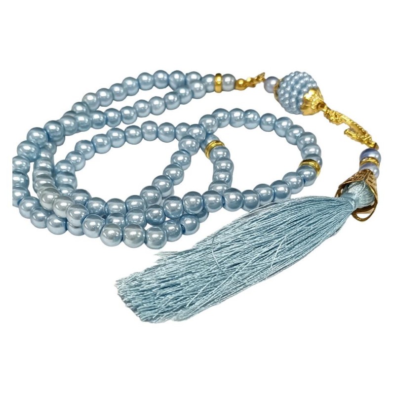 Tesbih Cam Mavi 6 Mm - 10 Adet