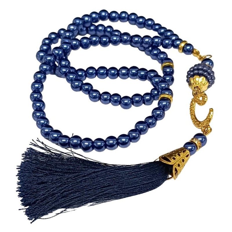 Tesbih Cam Lacivert 6 Mm - 10 Adet