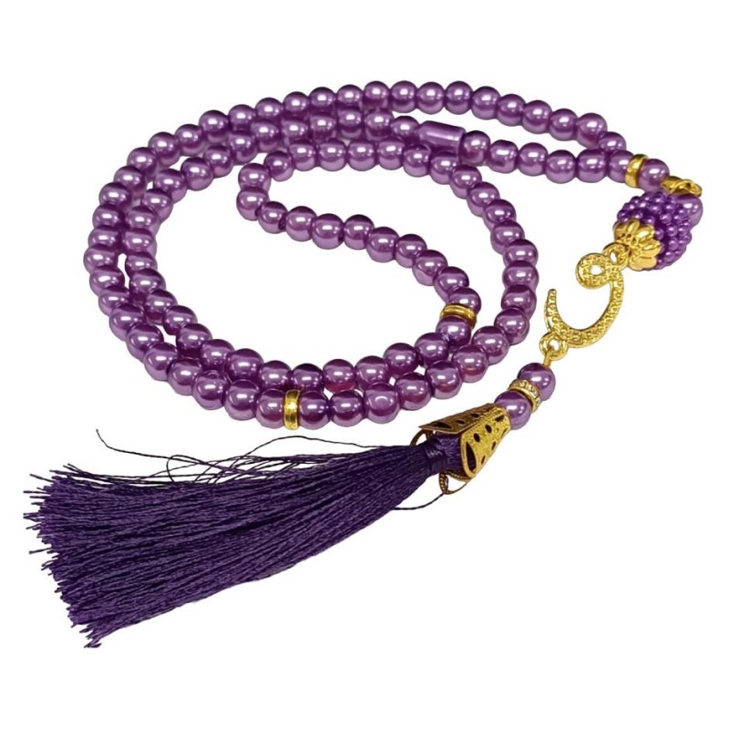 Tesbih Cam Mürdüm 6 Mm - 10 Adet