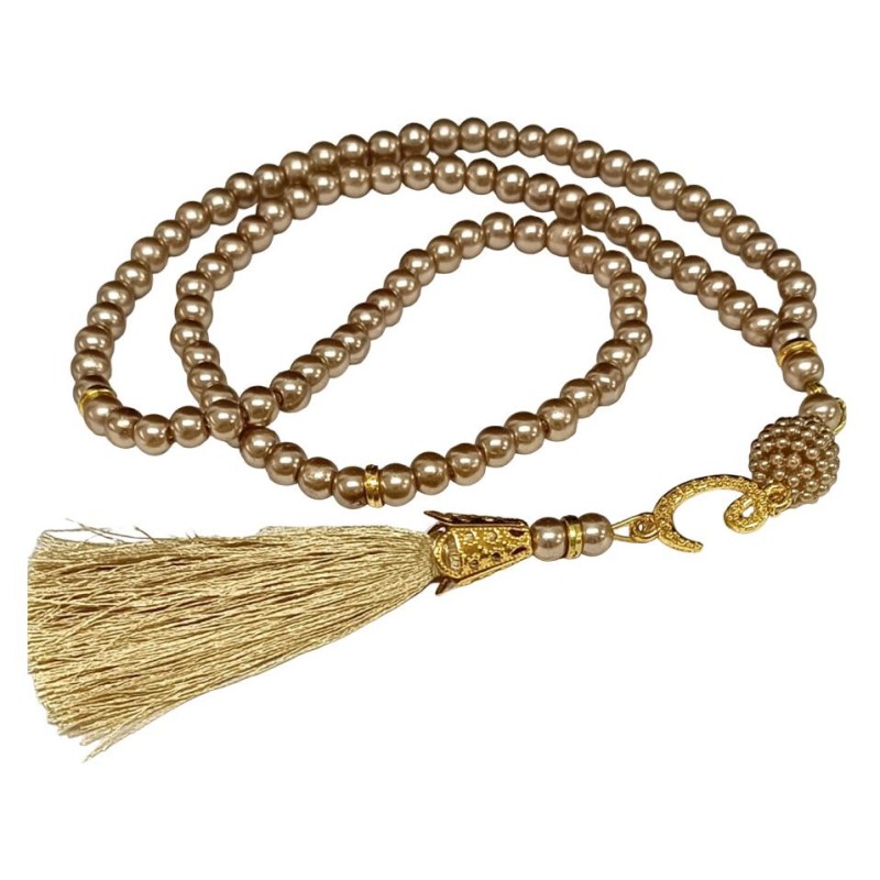 Tesbih Cam Kapiçino 6 Mm - 10 Adet