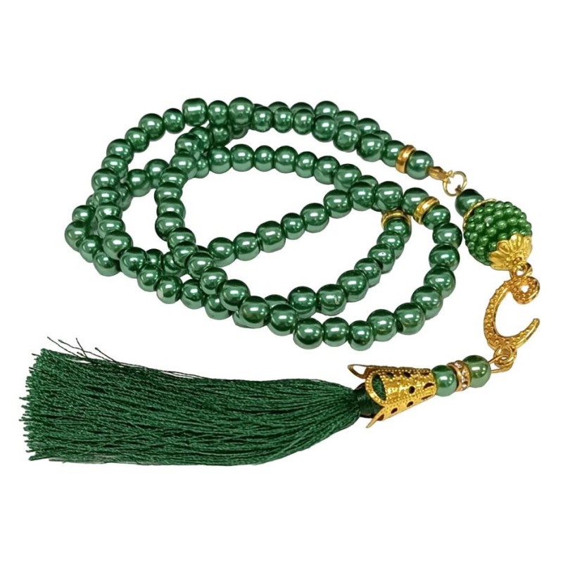 Tesbih Cam Yeşil 6 Mm - 10 Adet