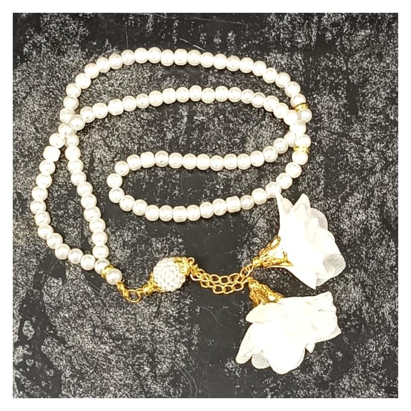 Tesbih Cam Bej 6 Mm - 10 Adet