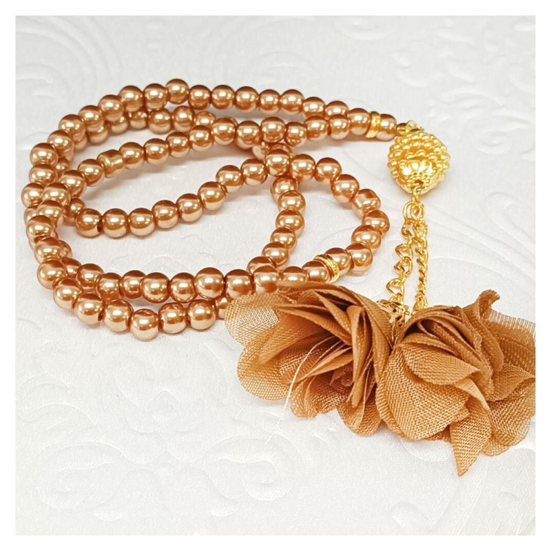 Tesbih Cam Kapiçino 6 Mm - 10 Adet