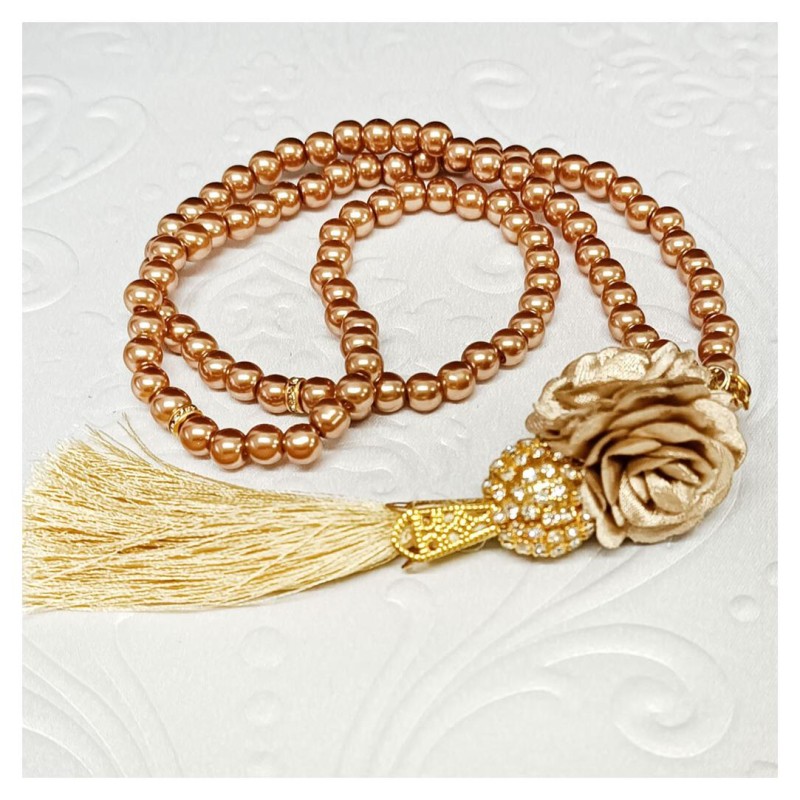 Tesbih Cam Kapiçino 6 Mm - 10 Adet