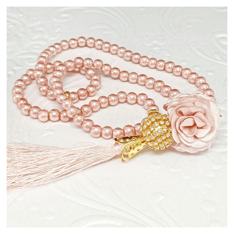 Tesbih Cam Pudra 6 Mm - 10 Adet