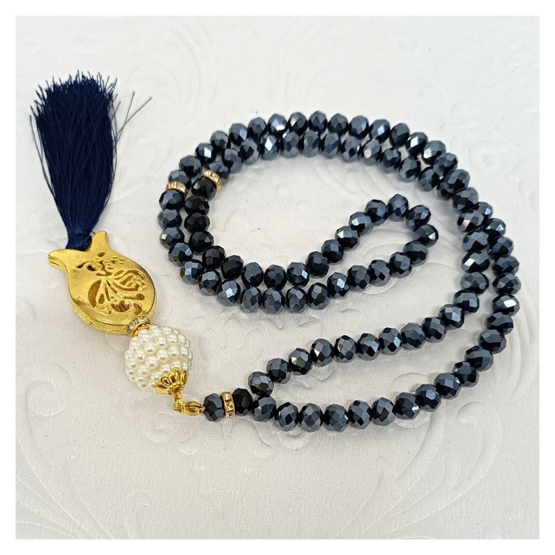 Kristal Tesbih Füme 8 Mm - 10 Adet