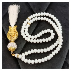 Kristal Tesbih Beyaz 8 Mm - 10 Adet