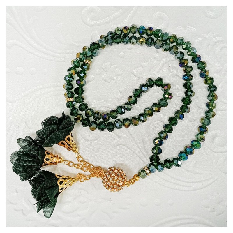 Kristal Tesbih Yeşil 8 Mm - 10 Adet